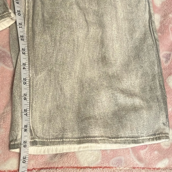 Nasty Gal Collection Grey and White Wash Denim Jeans Size 14 Wide Leg - Picture 5 of 7